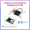 Cooling Fan with Heat Transfer Pad for Raspberry Pi 4 Model B