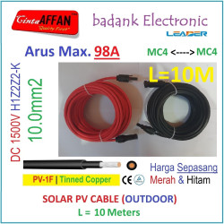 MC4 --- MC4 PV Cable 1500V H1Z2Z2-K 10mm2 Tinned copper L10 Meter
