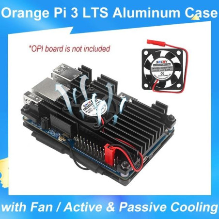Metal CASE - Orange Pi 3 LTS (with Cooling Fan)