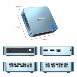 PELADN Mini PC Intel Celeron N5105 (2.9GHz Max Burst Frequency) - 8GB RAM 256GB SSD