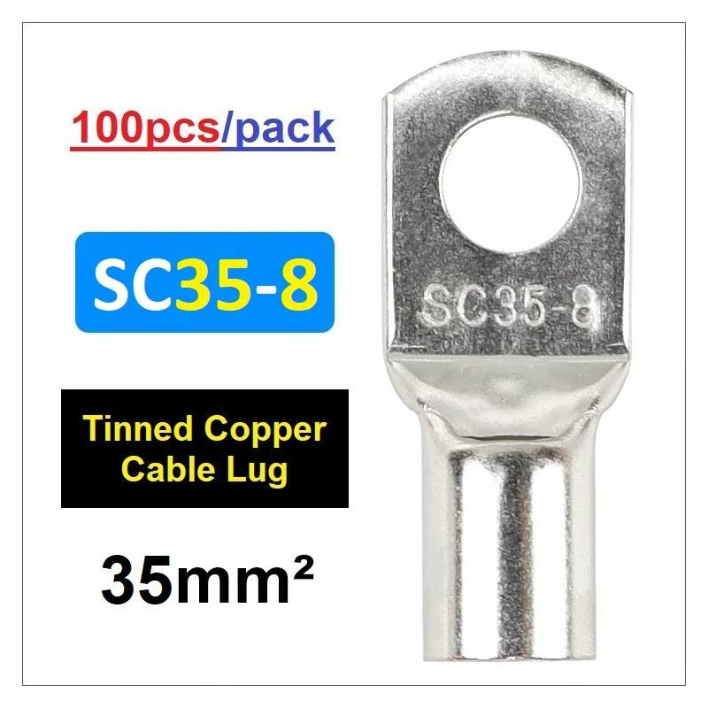 Cable Lug SC35-8 Skun Lubang utk Kabel 35mm2 Screw M8 (100pcs/pack)