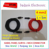 Kabel Solar Panel Surya 4 mm2 L  5 meter dengan Konektor MC4