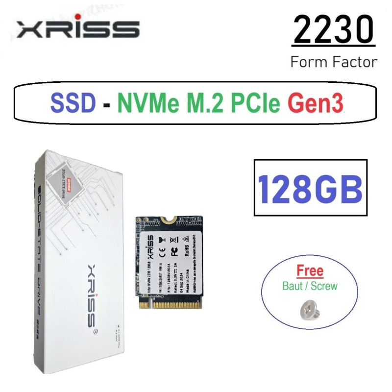 SSD NVMe M.2 2230 128GB PCIe 3.0 Gen3 M-Key