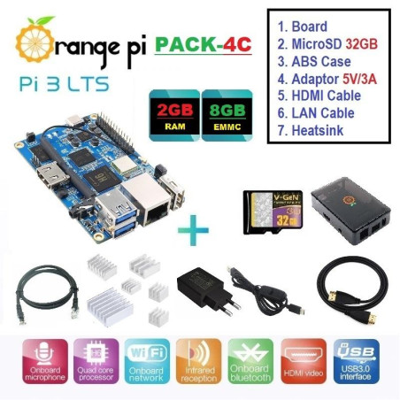 PACK-4C Orange Pi 3 LTS Complete SET