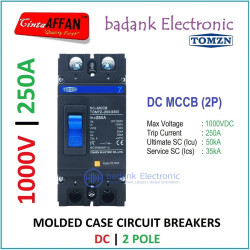 MCCB DC 2P 250A 1000V Molded Case Circuit Breaker Panel Surya PLTS