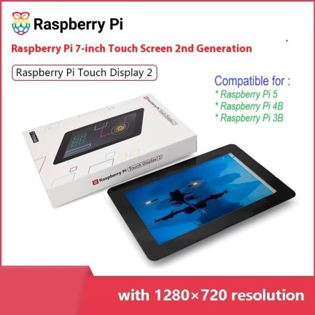 OFFICIAL Raspberry Pi Touch Display 2 - Resolution 7201280 Pixels LCD 7 Touchscreen