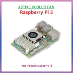 SILVER Active Cooler Fan for Raspberry Pi 5 Integrated with Heatsink