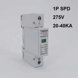 AC SPD 1P 275V 20-40KA Class C Pengaman Petir Surge Arrester AC