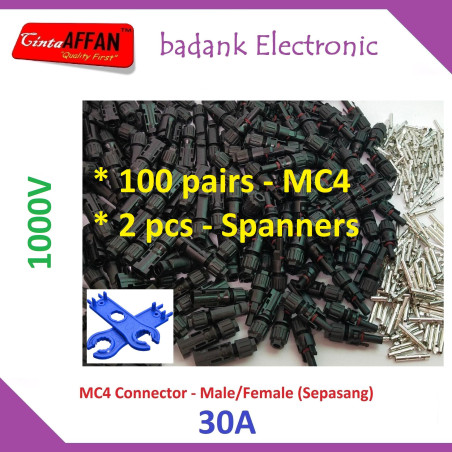 100 pairs  Spanner MC4 Connector M/F 1000V Solar Cell Panel Surya