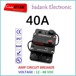 40A Thermal Circuit Breaker DC 12-48V 40A Solar Panel Surya Battery