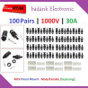 100 pairs MC4 PANEL MOUNT M12 Thread 1000V 30A M/F Solar Panel Surya
