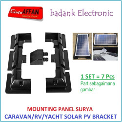 1 SET (7pcs) Caravan Yacht Roof Solar Panel Mounting ABS Bracket Atap