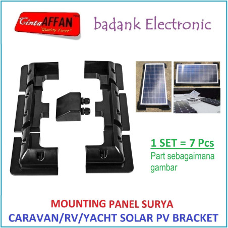 1 SET (7pcs) Caravan Yacht Roof Solar Panel Mounting ABS Bracket Atap