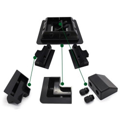 1 SET (7pcs) Caravan Yacht Roof Solar Panel Mounting ABS Bracket Atap
