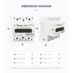 (100A) 1-Phase Energy kWh Meter 10(100)A (reading kWh meter only)
