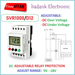 GINRI SVR1000-D12 DC Protection Relay 12V ADJUSTABLE Over Under VOLTAGE