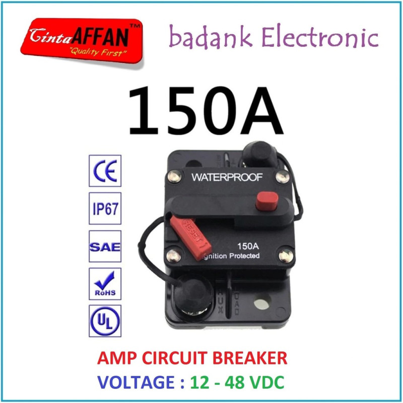 150A Thermal Circuit Breaker DC 12-48V 150A Solar Panel Surya Aki