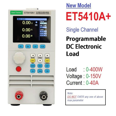400W ET5410A Programmable DC Electronic Load 150V 1x40A Battery Tester