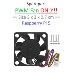 PWM Fan ONLY - Size 3x3x0.7cm Sparepart Raspberry Pi 5