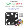PWM Fan ONLY - Size 3x3x0.7cm Sparepart Raspberry Pi 5