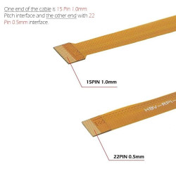 150mm FPC CAMERA CABLE 15-Pin to 22-Pin Length 15cm for Raspberry Pi Jetson Orin Nano/NX etc