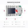 CAFF ATS 3 Phase 125A 4P 380V Automatic Transfer Switch
