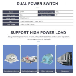 CAFF ATS AC 63A 220V 2P Automatic Transfer Switch