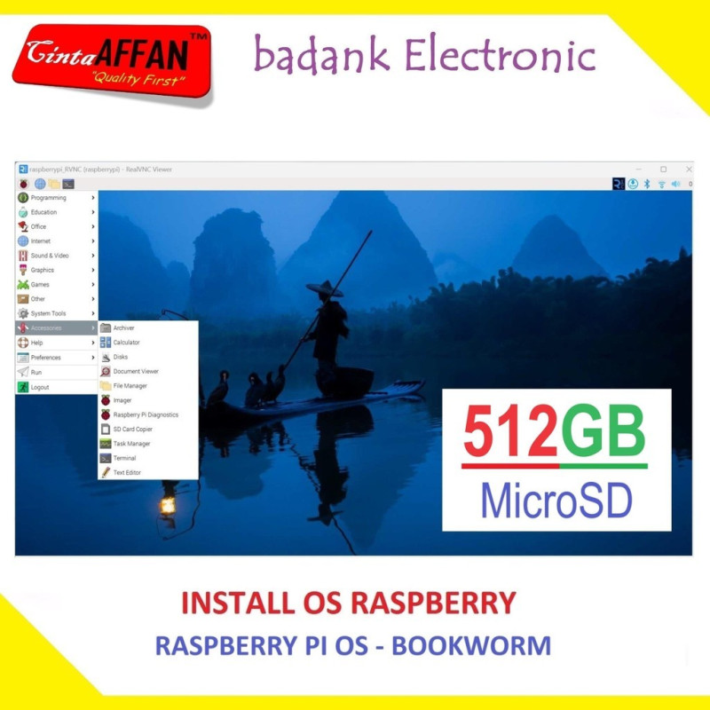 Install Raspberry Pi OS (64-bit) BOOKWORM on MicroSD 512GB