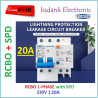Integrated RCBO SPD 230V 20A Lightning Protection Residual Leakage MCB