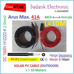 PV Cable 1500V H1Z2Z2-K 2.5mm2 Tinned copper L10 Meter MC4 -- Ferrule