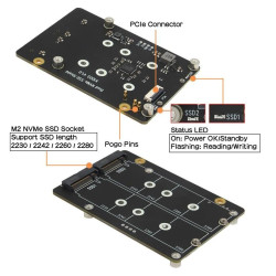 SUPTRONICS X1005 Dual NVMe SSD Bottom Shield for Raspberry Pi 5