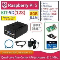 KIT-5D(128)  Raspberry Pi 5 (8GB RAM) - Complete SET (MicroSD 128GB)
