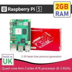 Raspberry Pi 5 - 2GB RAM Quad-Core Processor 2.4GHz