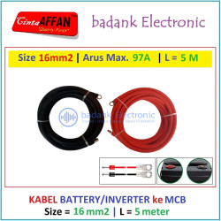 Kabel 16 mm2 Inverter / Battery ke MCB / SCC Panel Surya L  5 meter