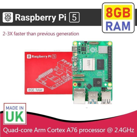 Raspberry Pi 5 - 8GB RAM Quad-Core Processor 2.4GHz