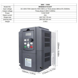SOLAR WATER PUMP INVERTER 3-PHASE 11kW 15HP 25A OUTPUT 380VAC VFD