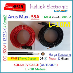 PV Cable 1500V H1Z2Z2-K 4mm2 Tinned copper L10 Meter MC4 -- Ferrule