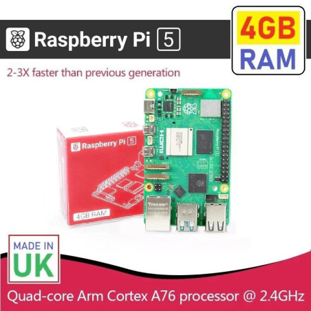 Raspberry Pi 5 - 4GB RAM Quad-Core Processor 2.4GHz