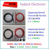 Kabel 6 mm2 dari SCC ke MCB (L1M) dan dari MCB ke Battery (L-1M)