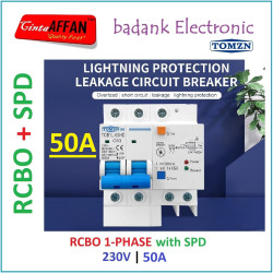 Integrated RCBO SPD 230V 50A Lightning Protection Residual Leakage MCB