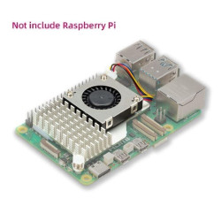 SILVER Active Cooler Fan for Raspberry Pi 5 Integrated with Heatsink