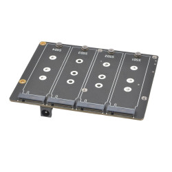 SUPTRONICS X1011 PCIe 2.0 to Quad M.2 NVMe 4 SSD Bottom Shield for Raspberry Pi 5