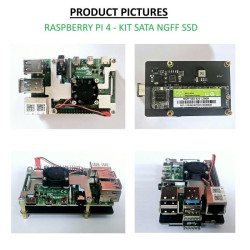 KIT-2B(512)  Raspberry Pi 4 (4GB RAM) KIT SATA NGFF SSD 512GB - Complete SET SIAP PAKAI
