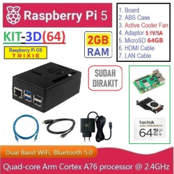 KIT-3D(64)  Raspberry Pi 5 (2GB RAM) - Complete SET (MicroSD 64GB)