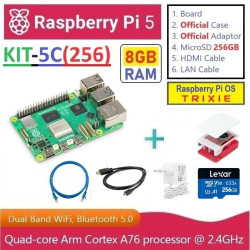 KIT-5C(256)  Raspberry Pi 5 (8GB RAM) - Complete SET (MicroSD 256GB)
