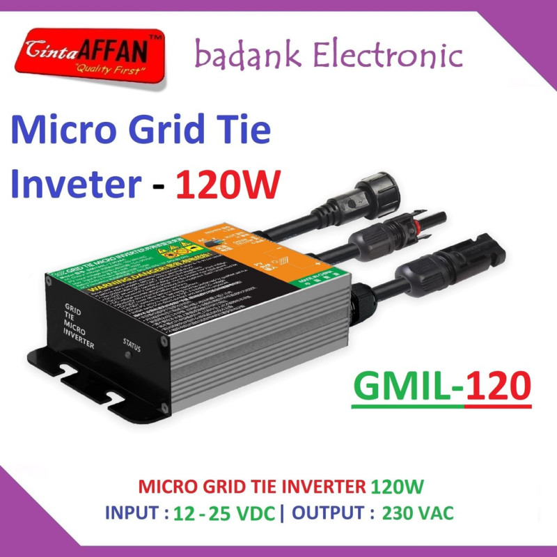 GMIL-120 Micro Grid Tie Inverter GTI 120W ON GRID Solar Panel Surya