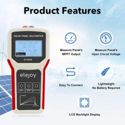 Solar Panel Multimeter ELEJOY EY800W Voltage 12-60V Max Power 800W Max Current 35A