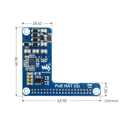 Power Over Ethernet PoE HAT (G) For Raspberry Pi 5 / CM 5