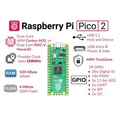 Raspberry Pi Pico 2 with RP2350 Chip