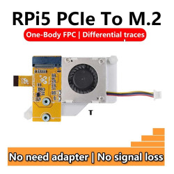 NVMe HAT 2230/2242 Integrated with Active Cooler Fan for Raspberry Pi 5